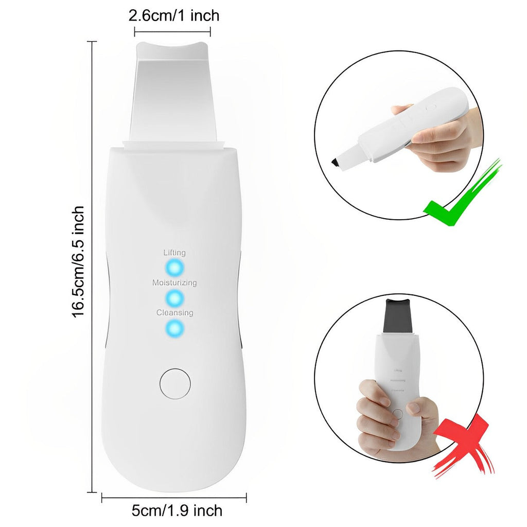Ultrasonic Skin Scrubber Spatula