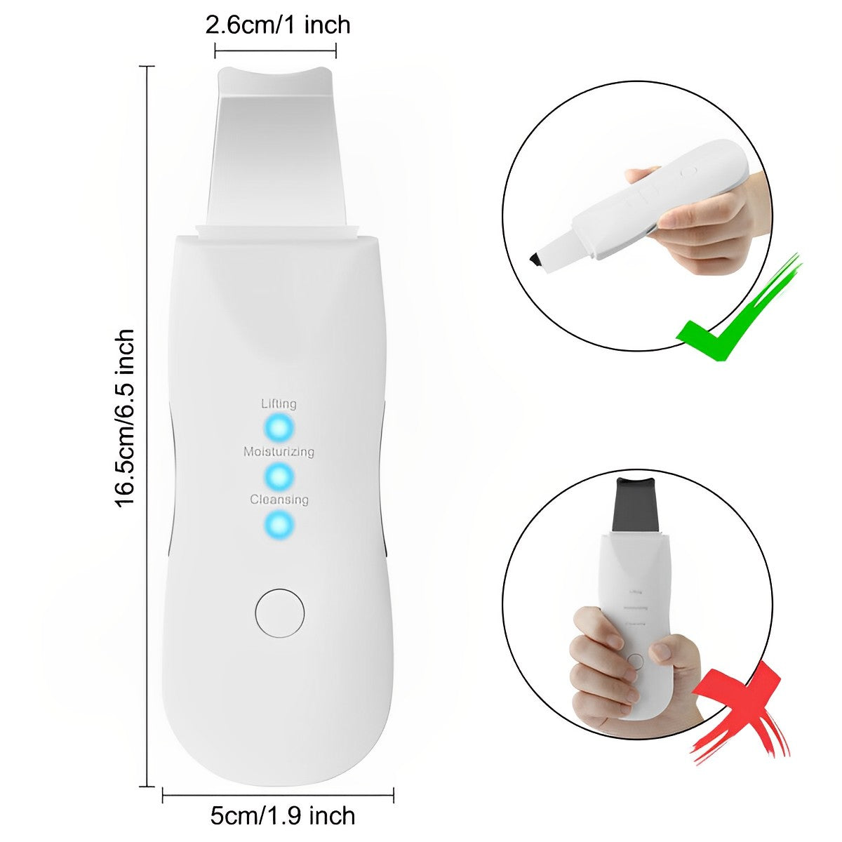 Ultrasonic Skin Scrubber Spatula