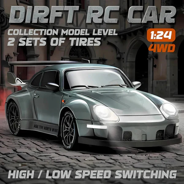 Retro Drift Master – 4WD RC Car with LED Lights