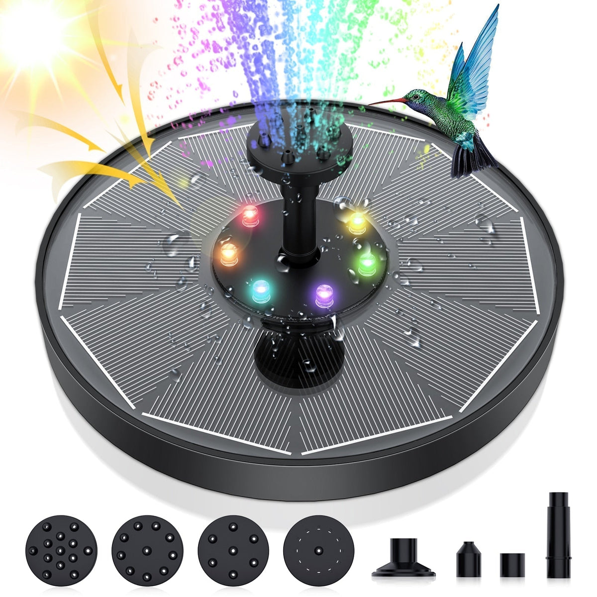 LED Solar Energy Fountain