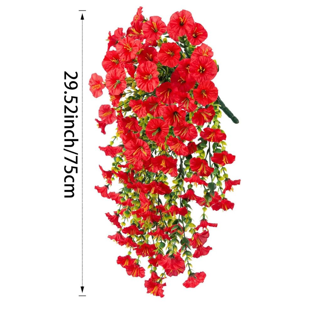 UV Resistant Artificial Morning Glory Flower Hanging Decor