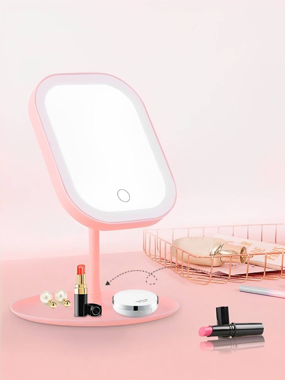 Portable Makeup Mirror with Lights