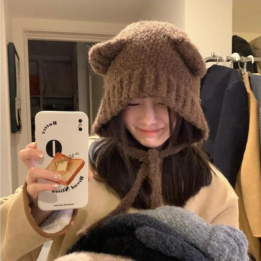Cute Bear Ear Winter Hat