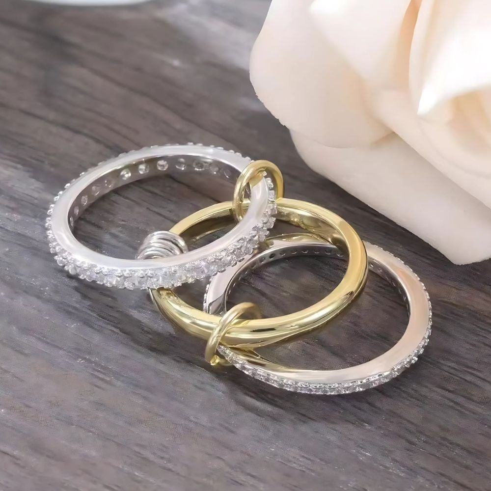 Trendy Gold Stackable Rings