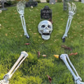 Spooky Skeleton Yard Decoration with Realistic Bones