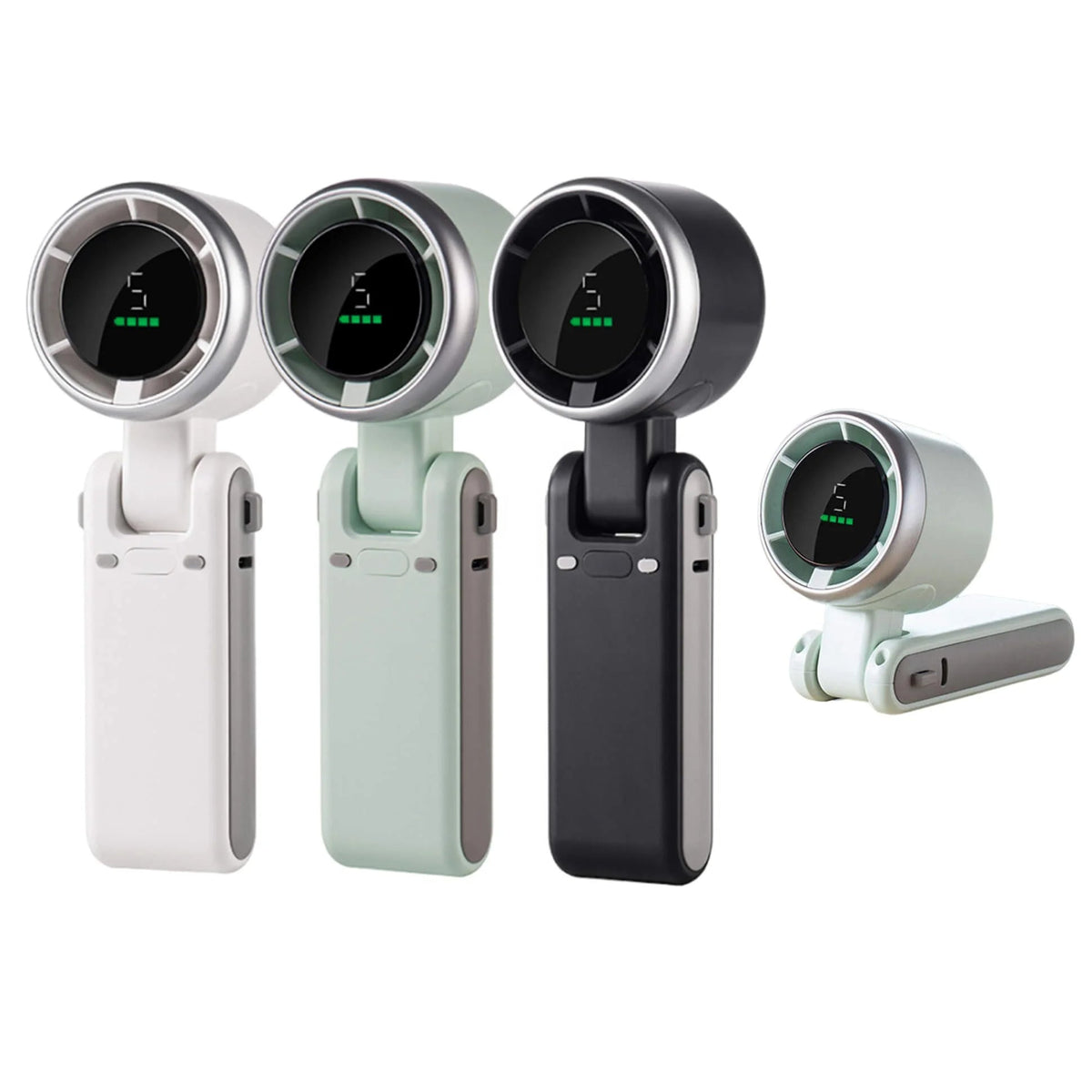 Foldable Handheld Turbo Fan with Digital Display