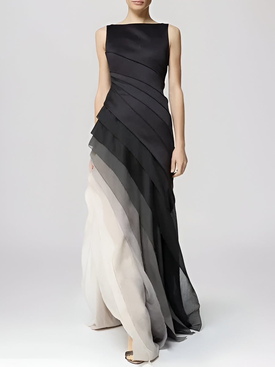 Elegant layered ombre dress