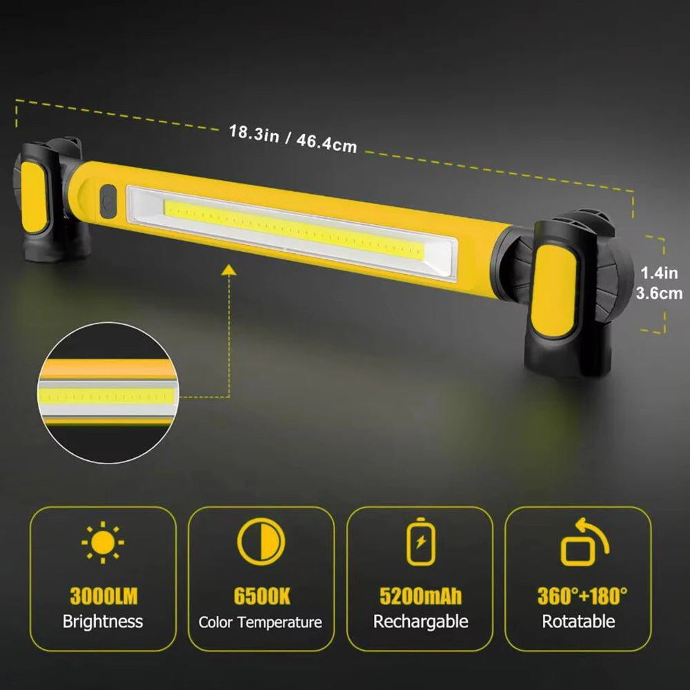Rechargeable LED Work Light with Magnetic Base