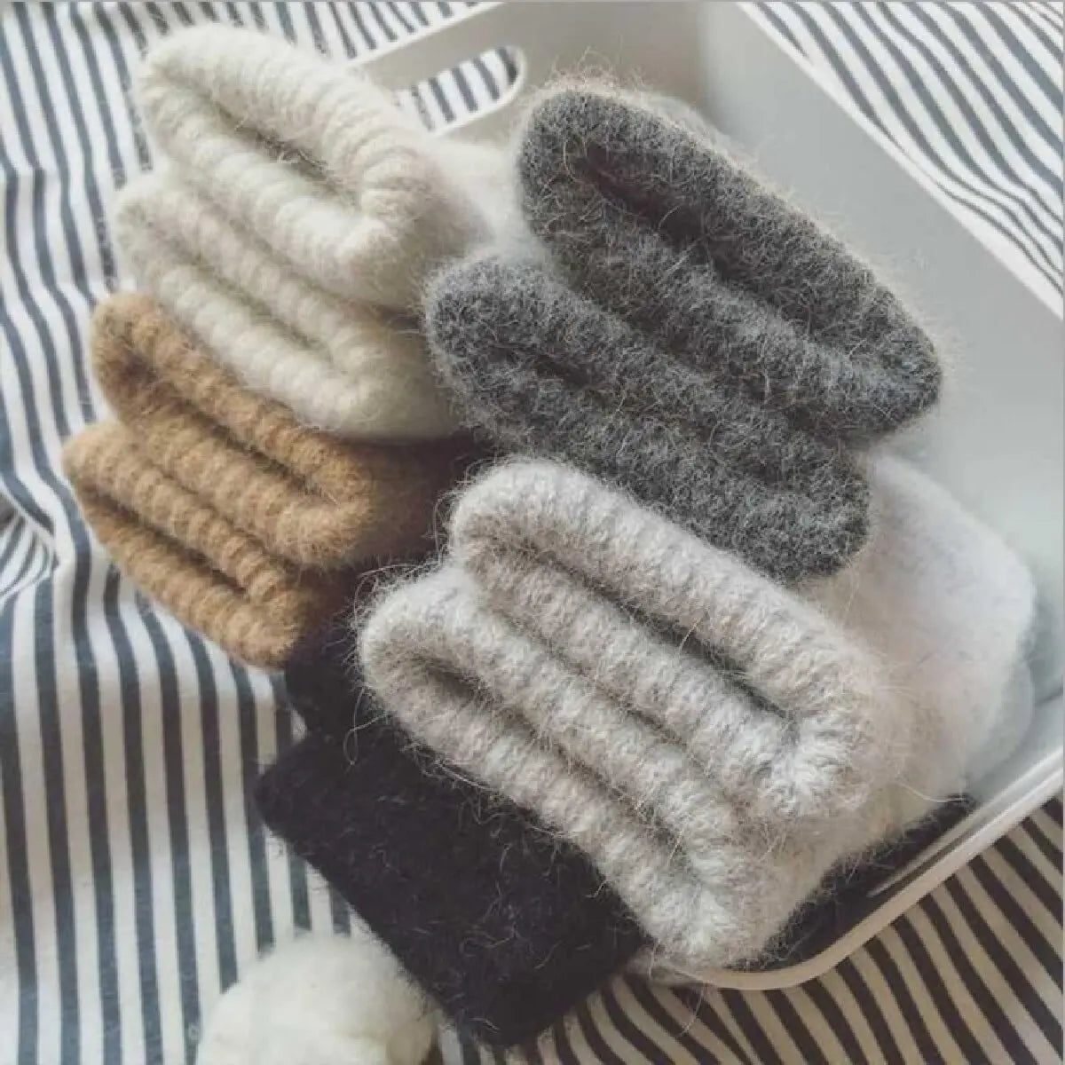 Cashmere Knit Mittens Winter for Women