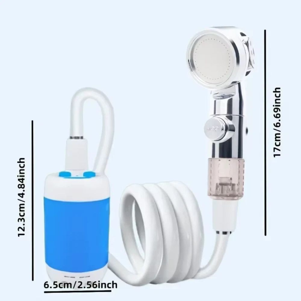 Portable USB Rechargeable Water Pump Shower Head