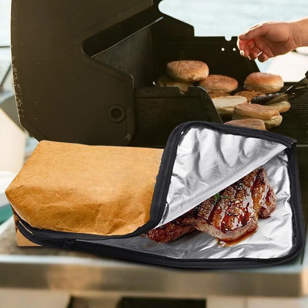 Insulated BBQ Meat Resting Blanket Bag with Handle