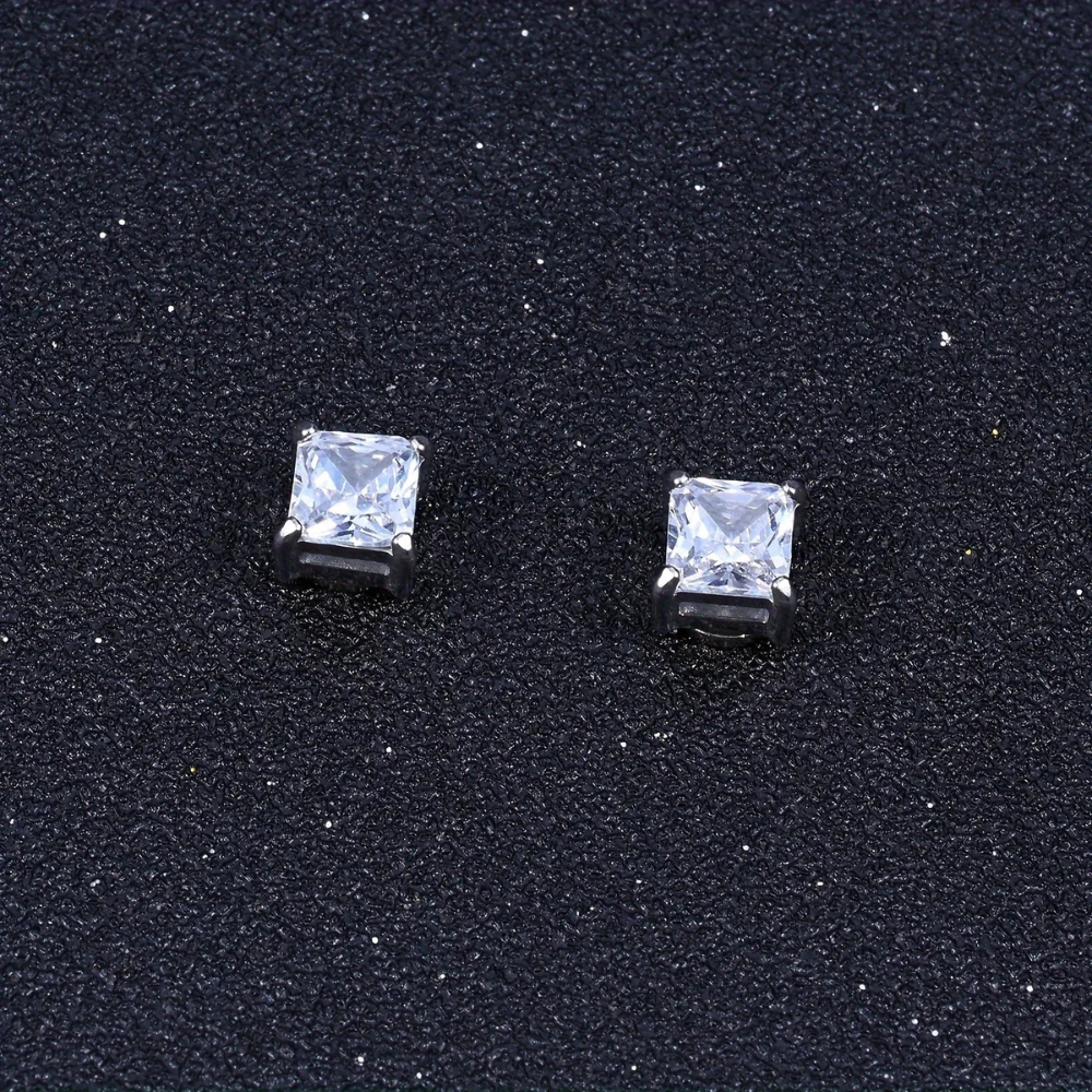 Unisex Magnetic Crystal Design Stud Earrings
