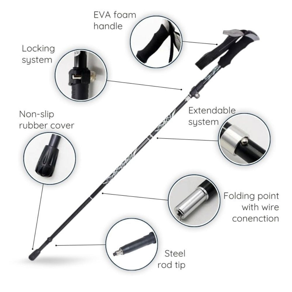 Automatic Retractable Hiking Stick