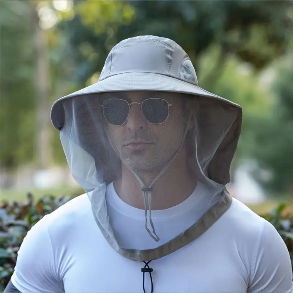 Breathable Sun and Mosquito Protection Wide Brim Hat