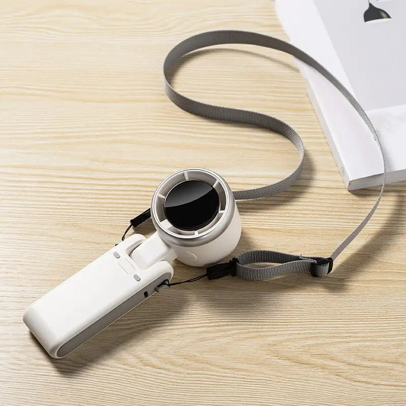 Foldable Handheld Turbo Fan with Digital Display