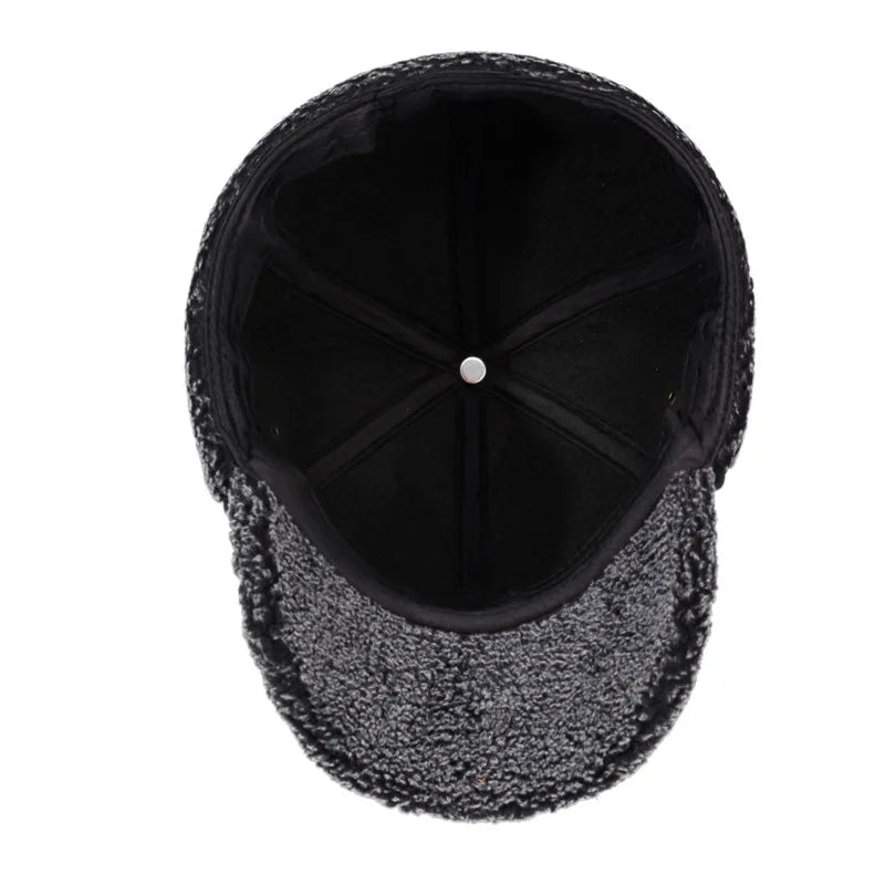 Baseball Cap with Fleece Earflaps for Winter