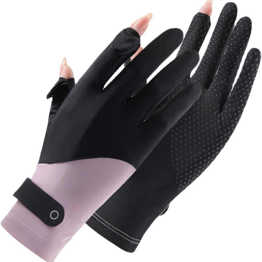 Womens Breathable UV Sun Protection Driving Gloves