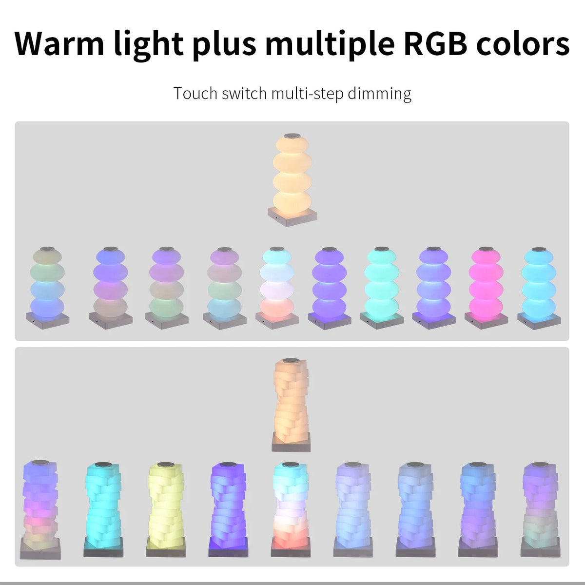 RGB LED Bedside Lamp with Touch Control