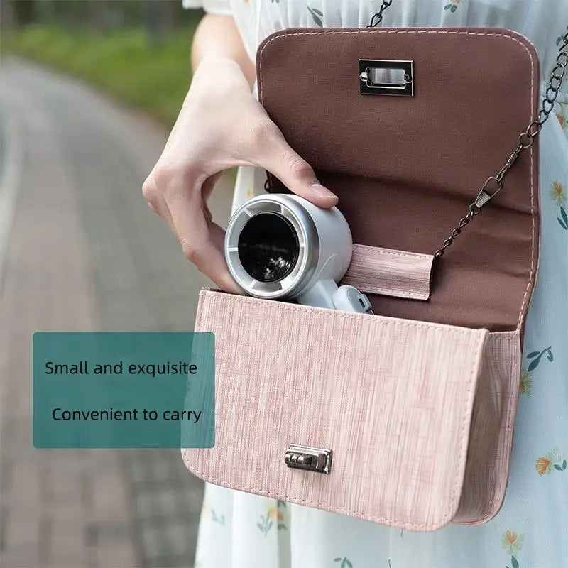 Foldable Handheld Turbo Fan with Digital Display