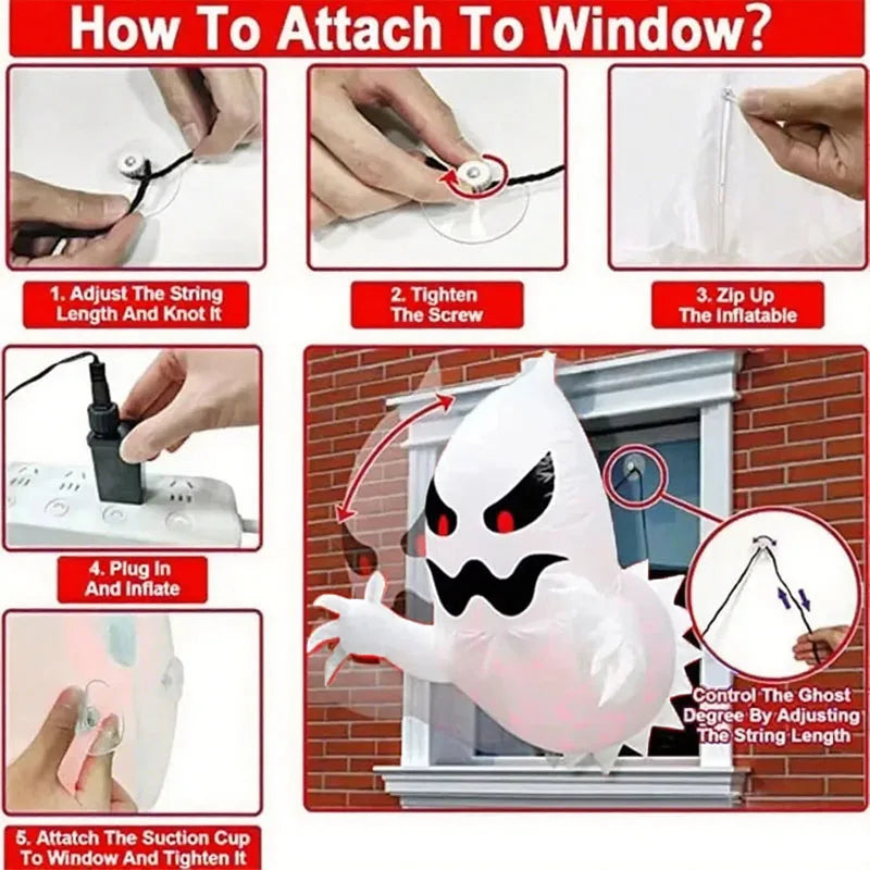 4.59ft Inflatable Halloween Ghost Decoration