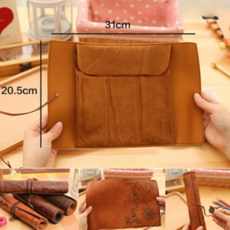 Vintage Leather Pencil Case