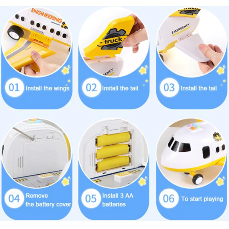 Airplane Toy Set For Kids