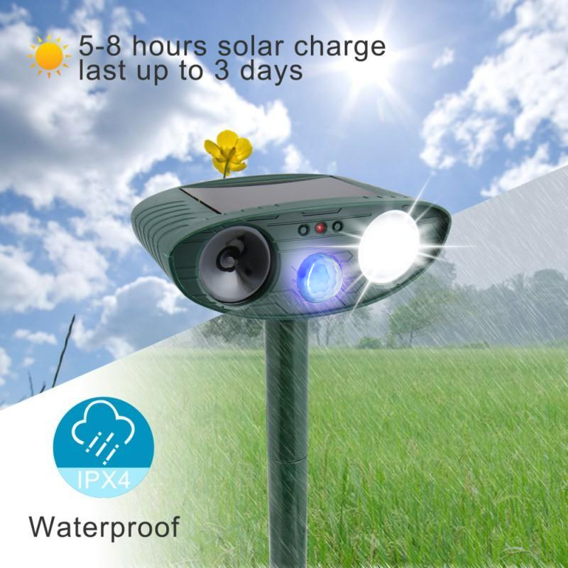 Dog Outdoor Solar Ultrasonic Repeller - Get Rid of Dogs in 48 Hours