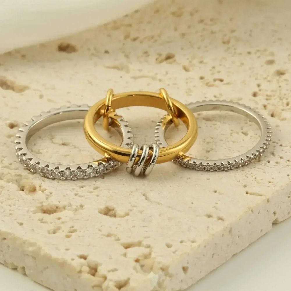 Trendy Gold Stackable Rings