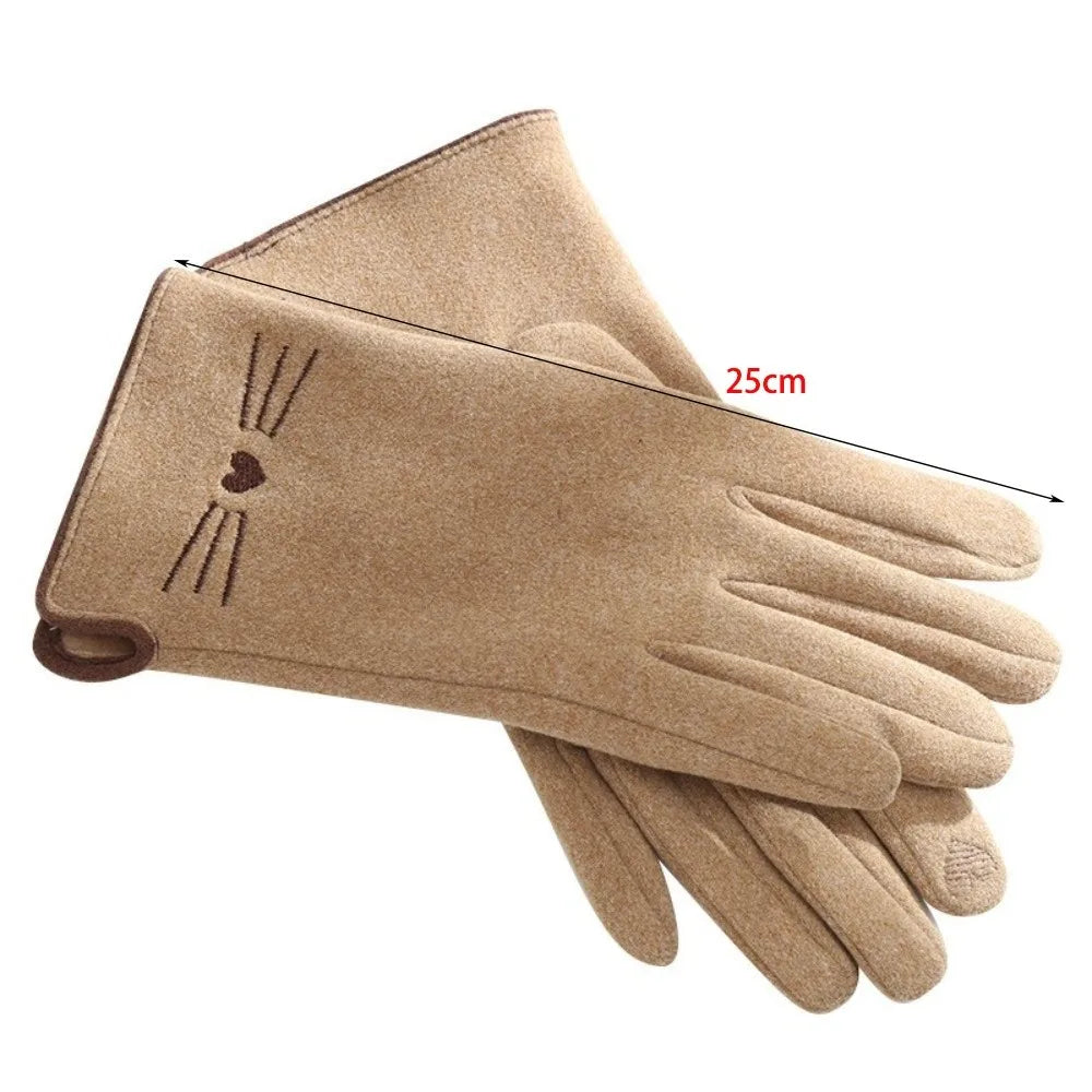 Cat Touchscreen Winter Gloves for Women