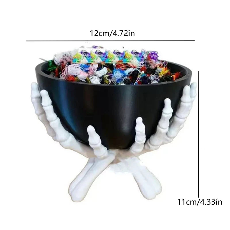 Gothic Skeleton Hands Halloween Candy Bowl