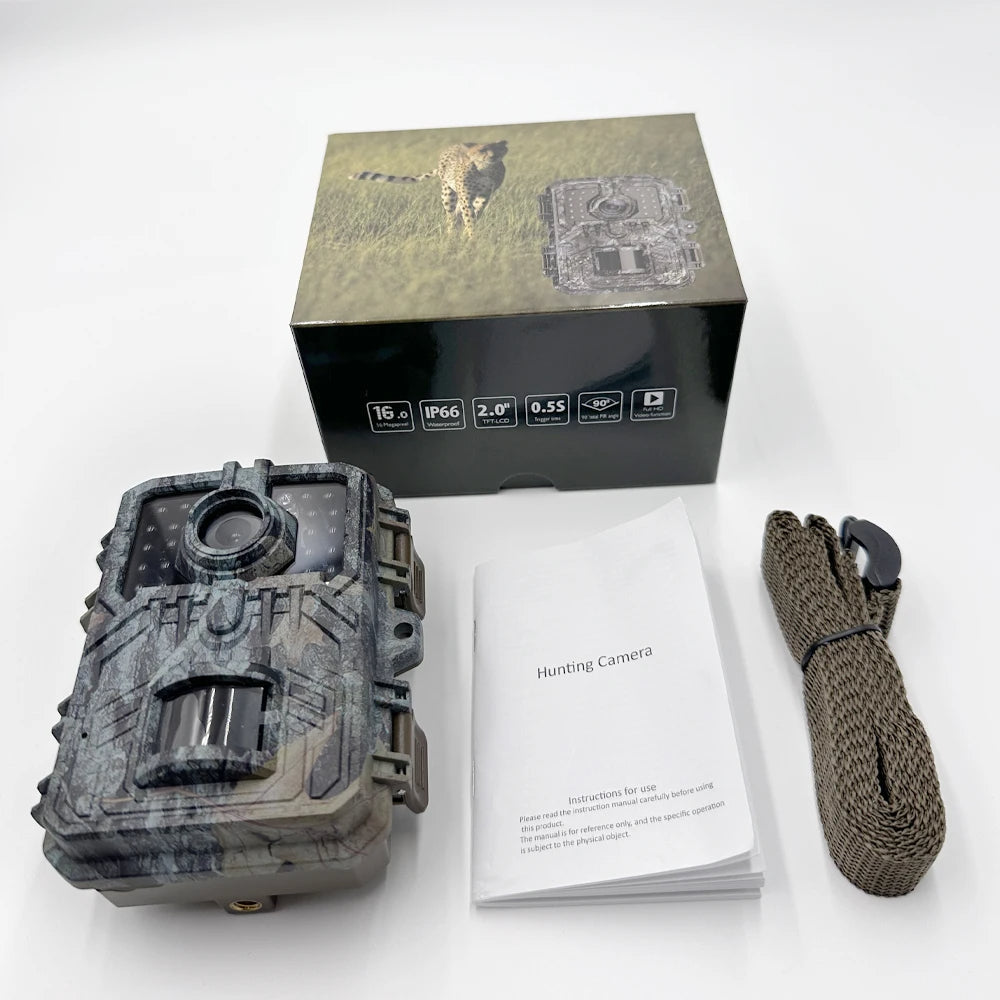 Mini 16MP Night Vision Trail Camera with PIR Motion Tracking