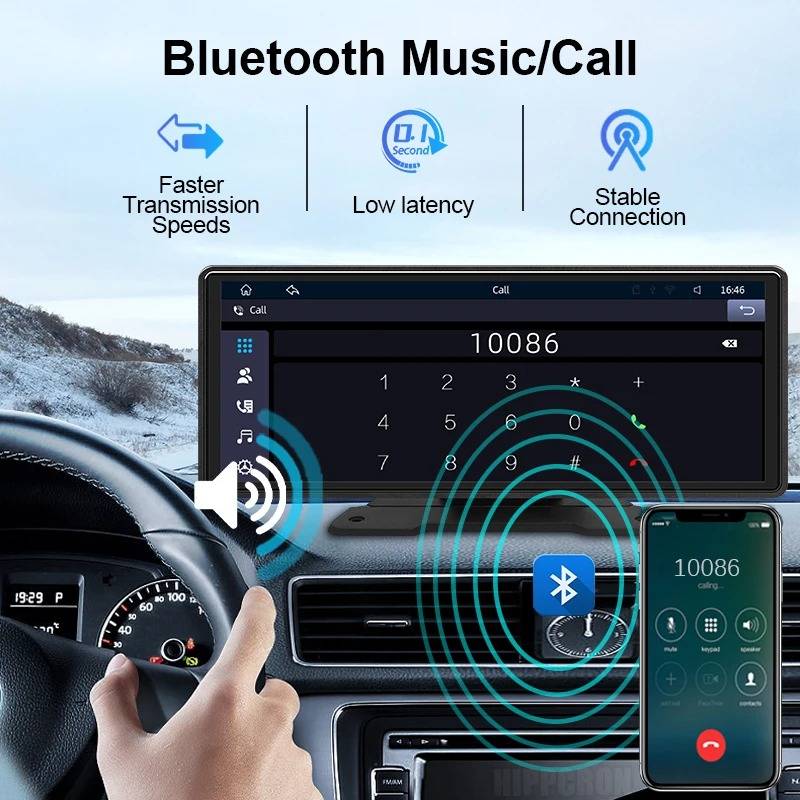 Touch Screen Car Stereo with Bluetooth and Backup Camera