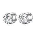 Unisex Magnetic Crystal Design Stud Earrings