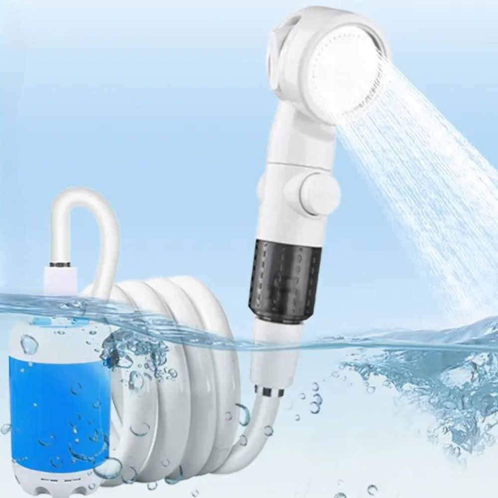 Portable USB Rechargeable Water Pump Shower Head