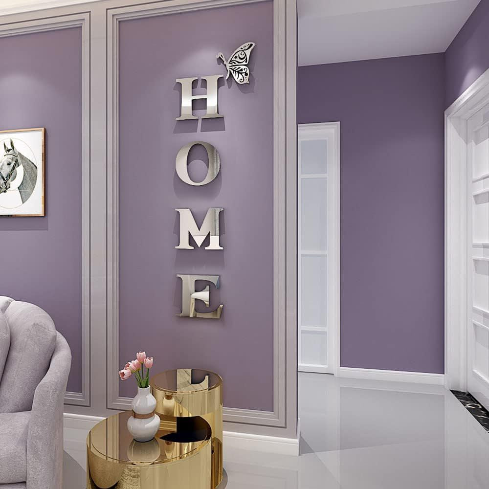 Home Entrance 3D Mirror Wall Sticker Decor