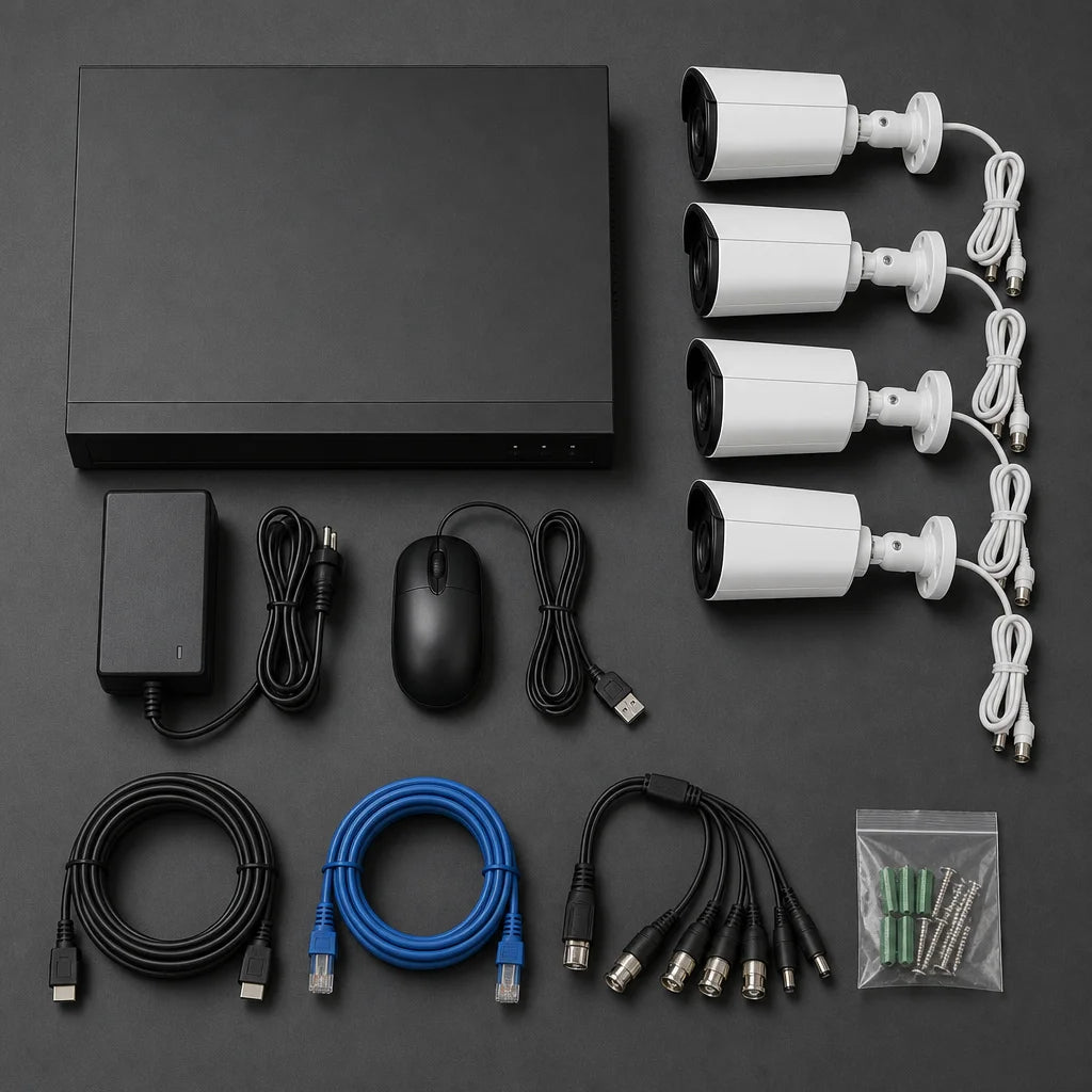 5MP Wired Security Camera Kit In The Box