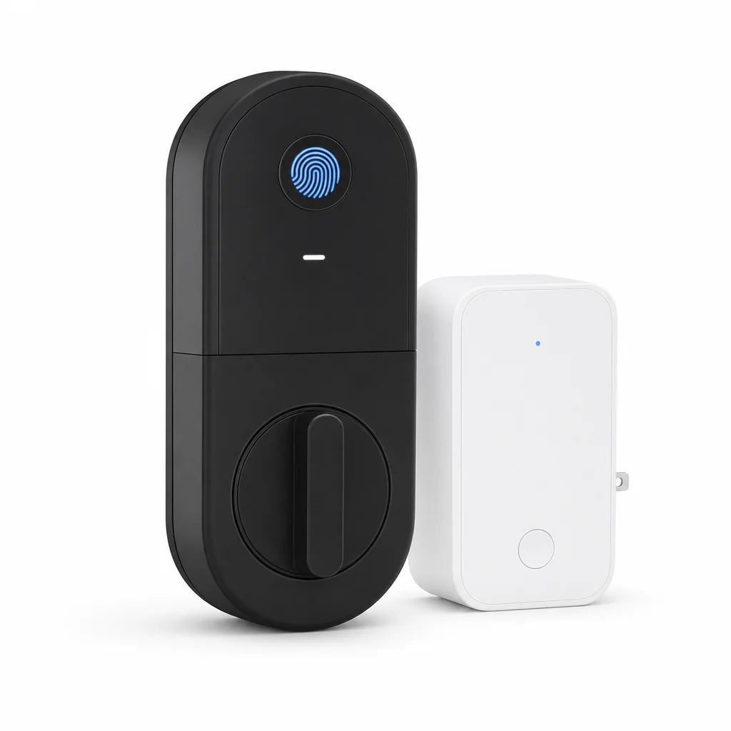 ORISVERA biometric smart lock with Wi-Fi bridge, fingerprint and keypad entry