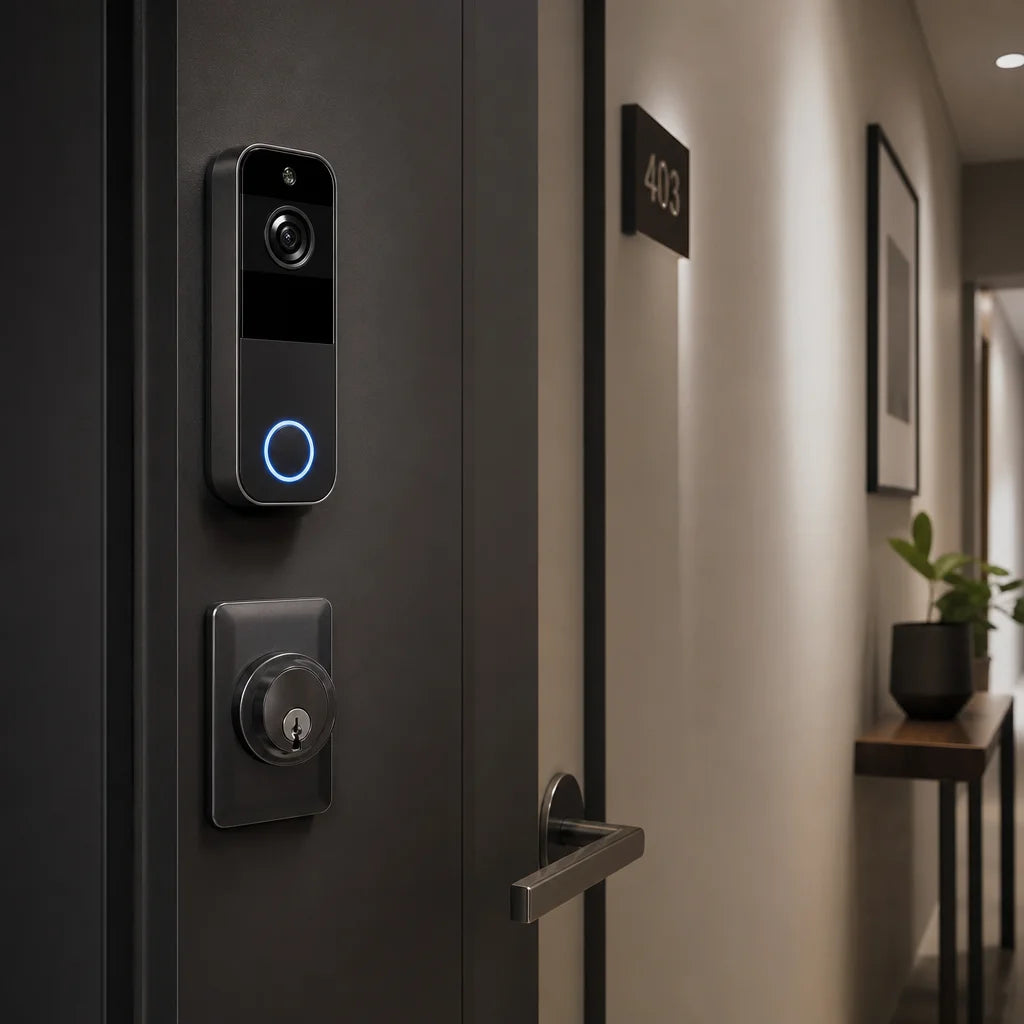 4K Video Doorbell Lock Lifestyle
