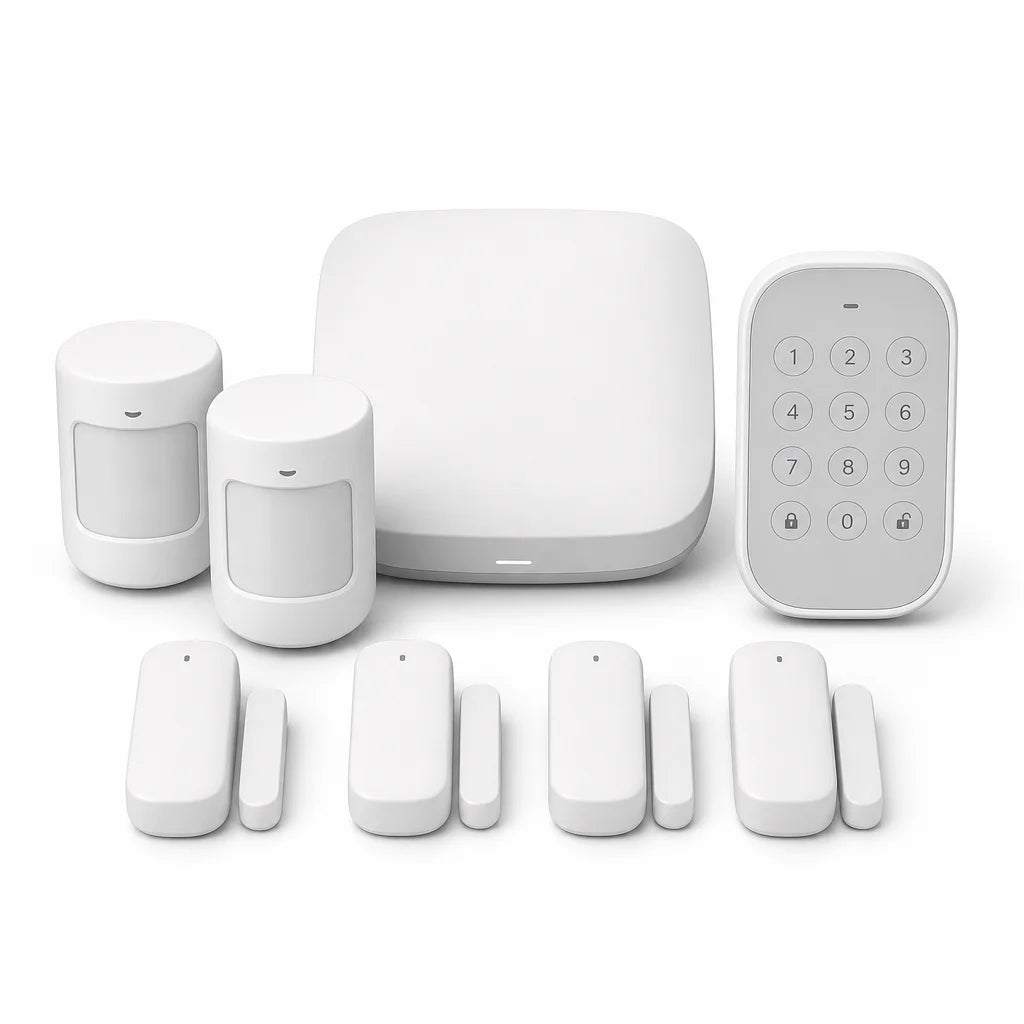 ORISVERA 8-piece wireless home alarm system with hub, sensors and keypad