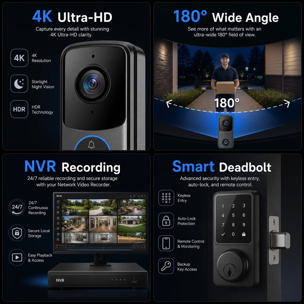 4K Video Doorbell Lock Features