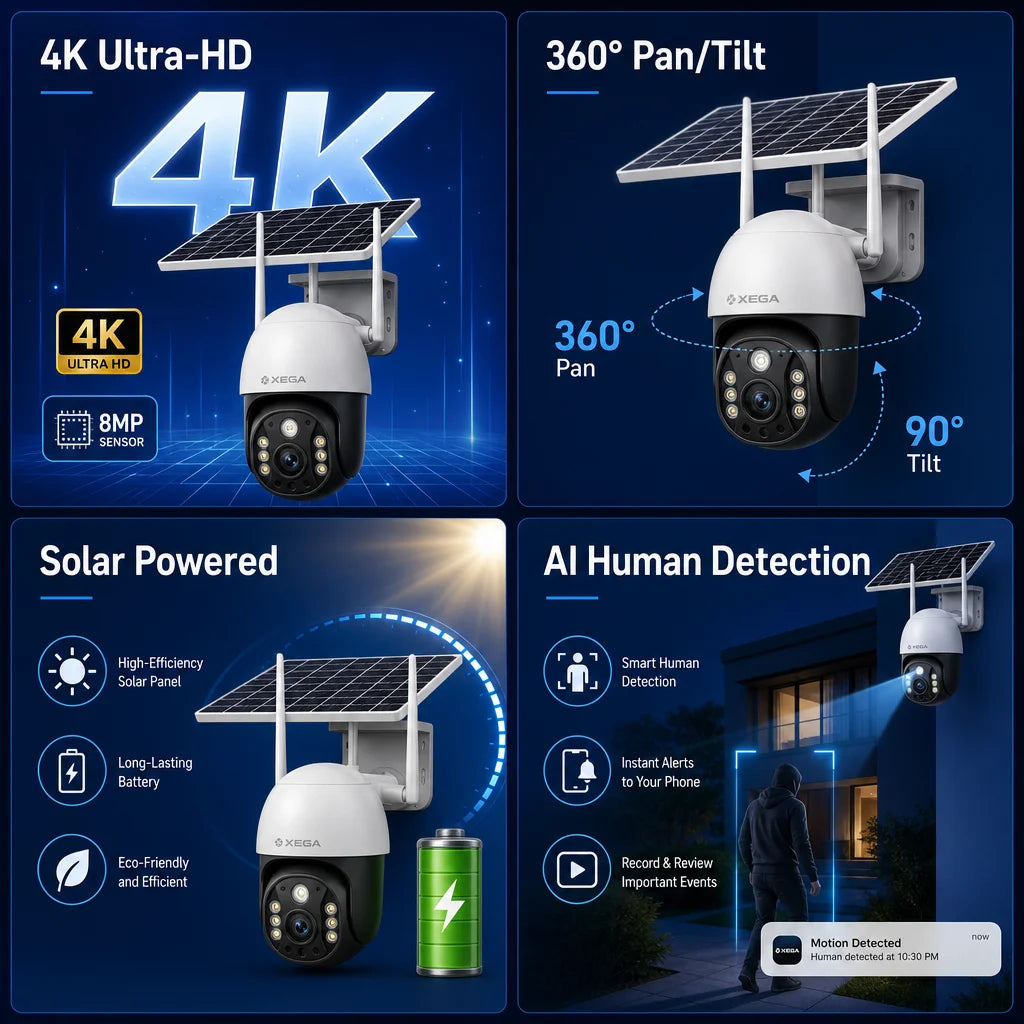 4K Solar PTZ Camera Features