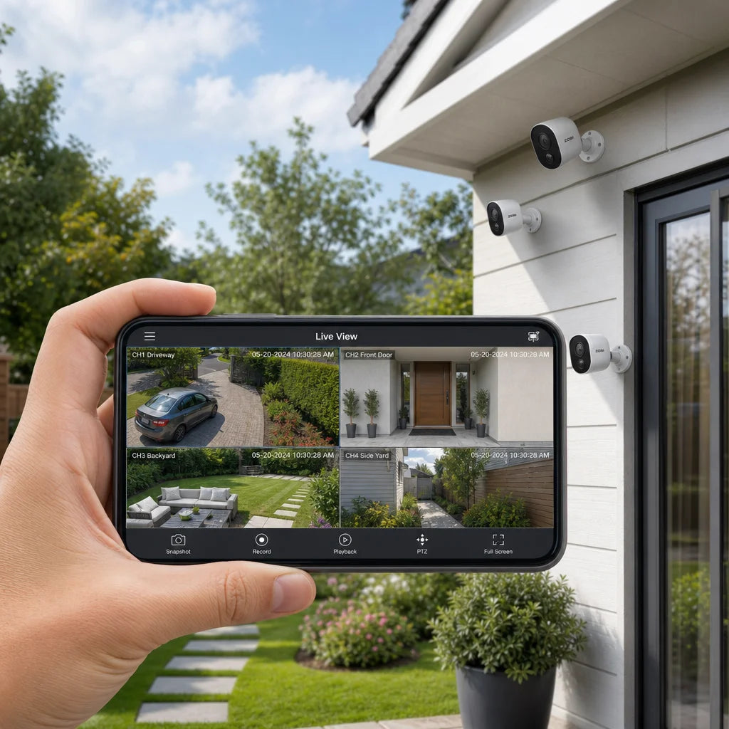 5MP Wired Security Camera Kit App Demo