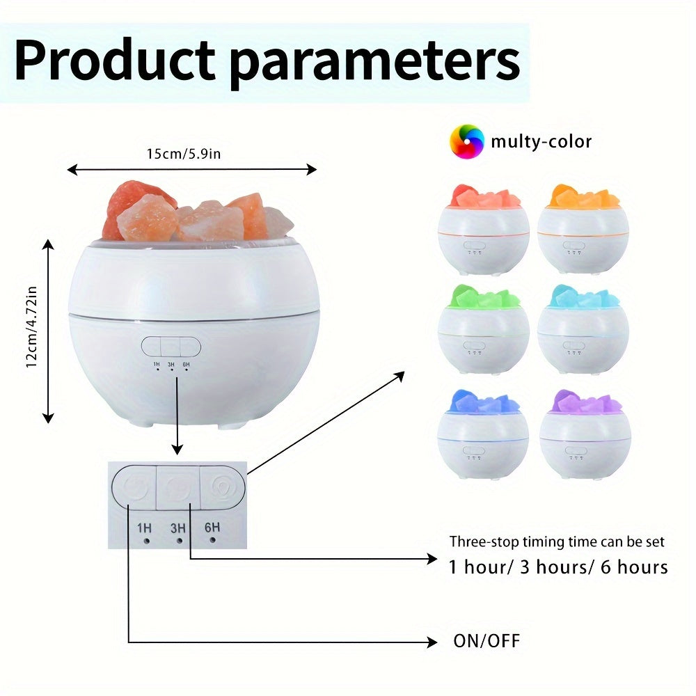 Salt Lamp Diffuser - 3-in-1 Essential Oil Diffuser