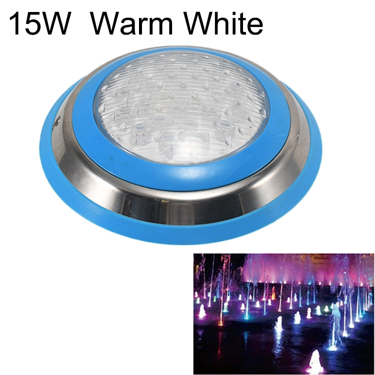 15W LED Stainless Steel Wall-Mounted Pool Light Landscape Underwater Light