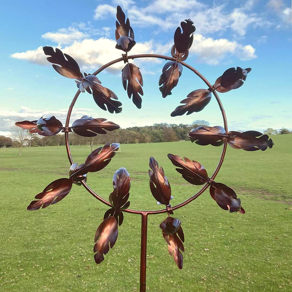 Magical metal windmill: Kinetic wind spinner for the garden
