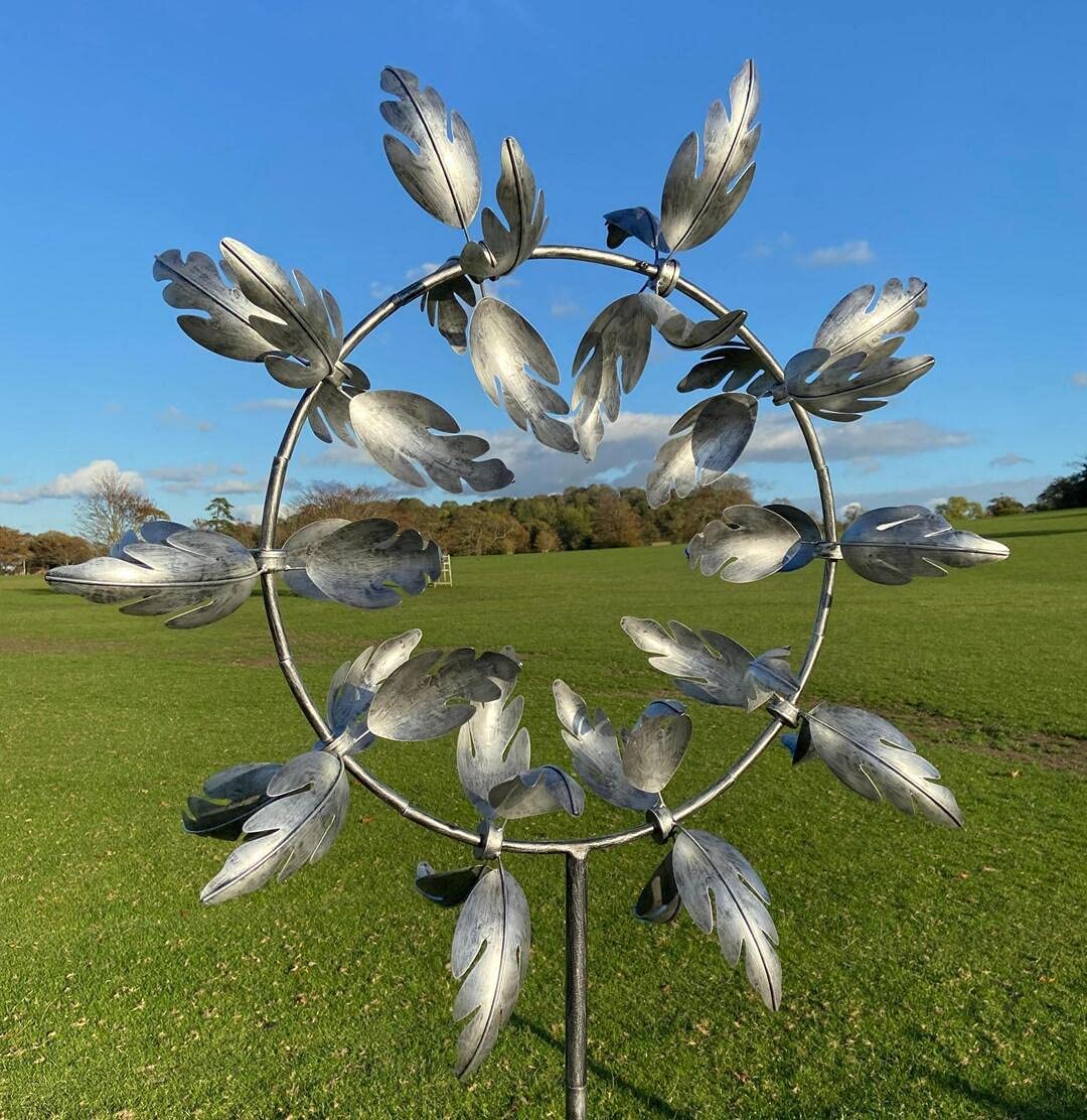 Magical metal windmill: Kinetic wind spinner for the garden