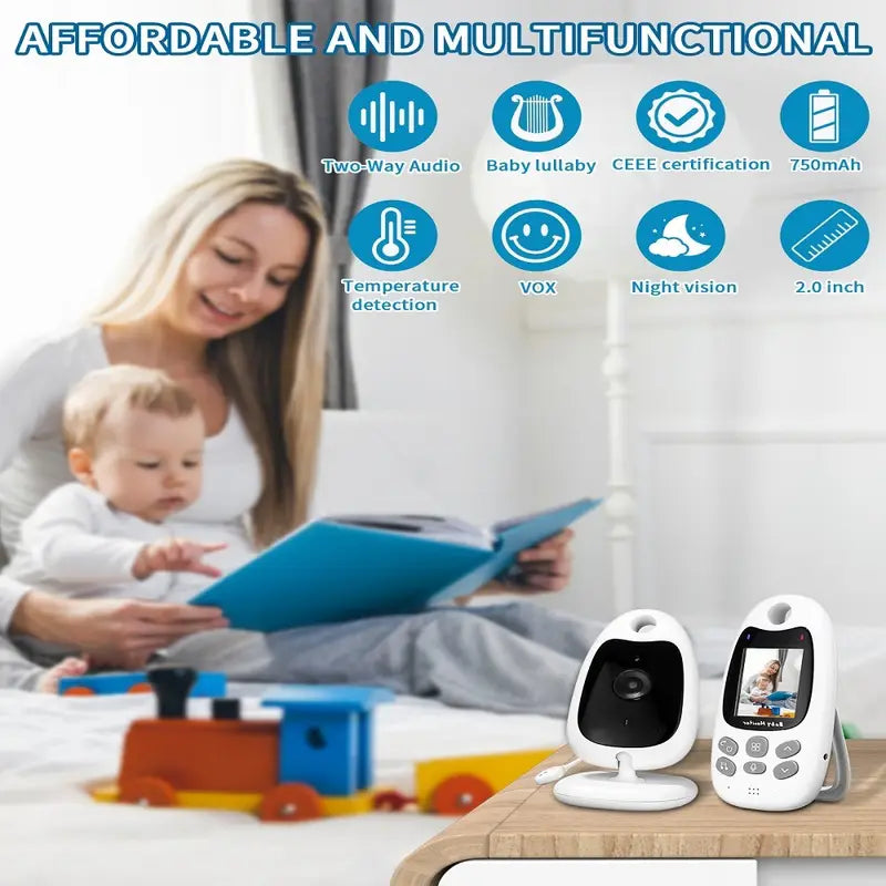 Wireless Video & Audio Baby Monitor with Night Vision and Two-Way Communication
