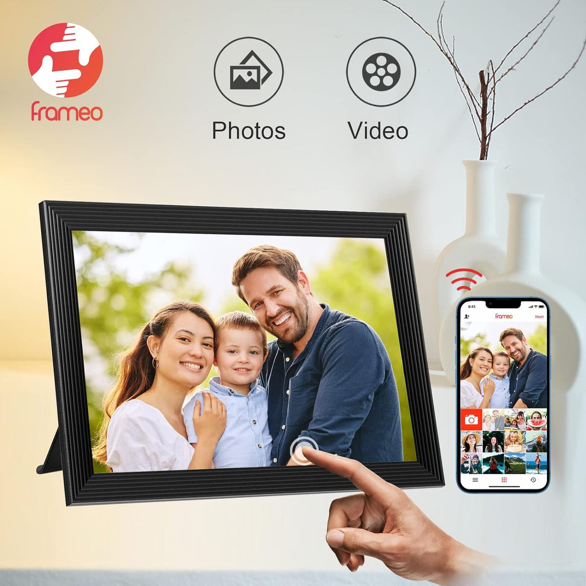 High-Resolution Digital Frame Top Electronic Frame With Video And Camera Features