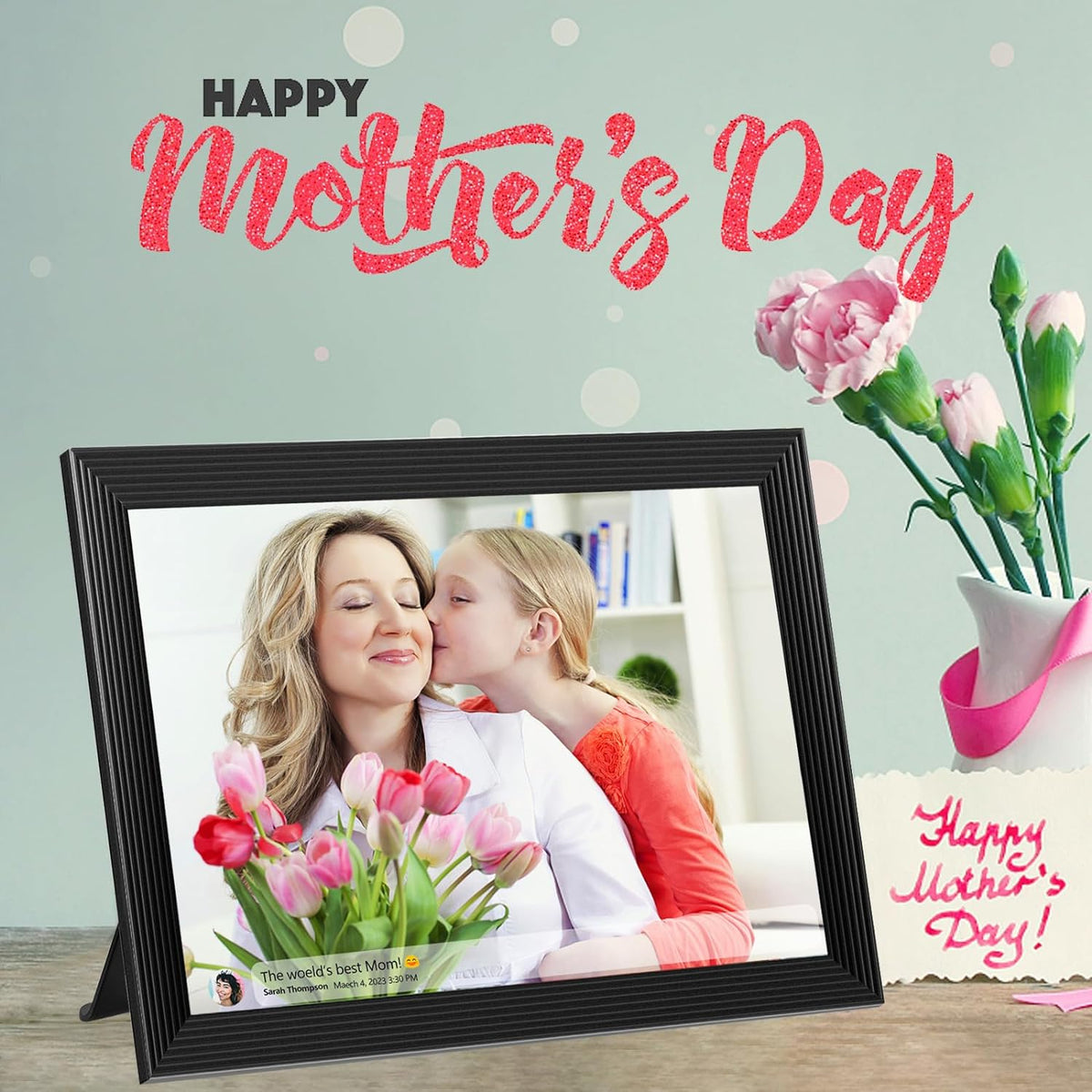 High-Resolution Digital Frame Top Electronic Frame With Video And Camera Features