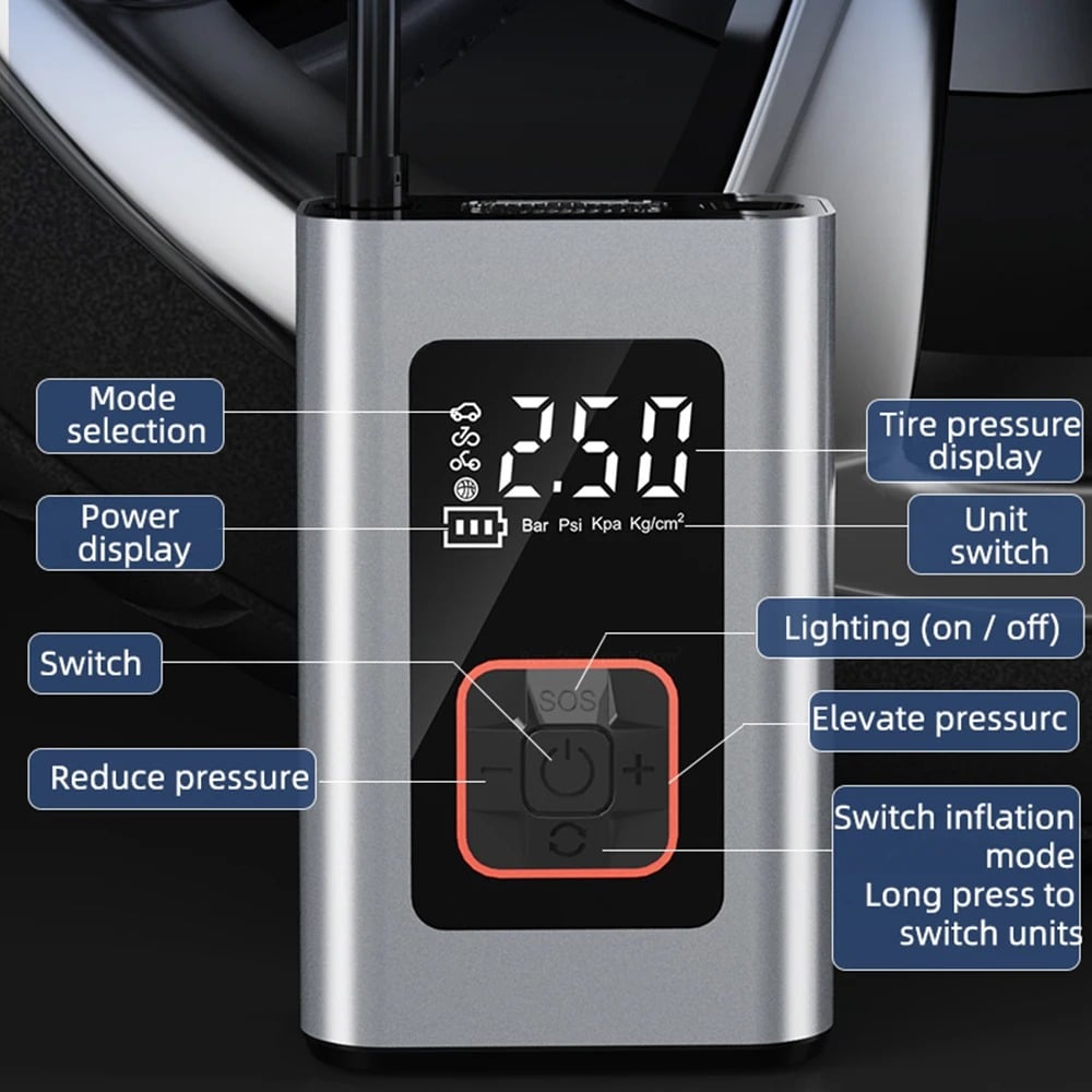 Smart Portable Electric Tire Inflator